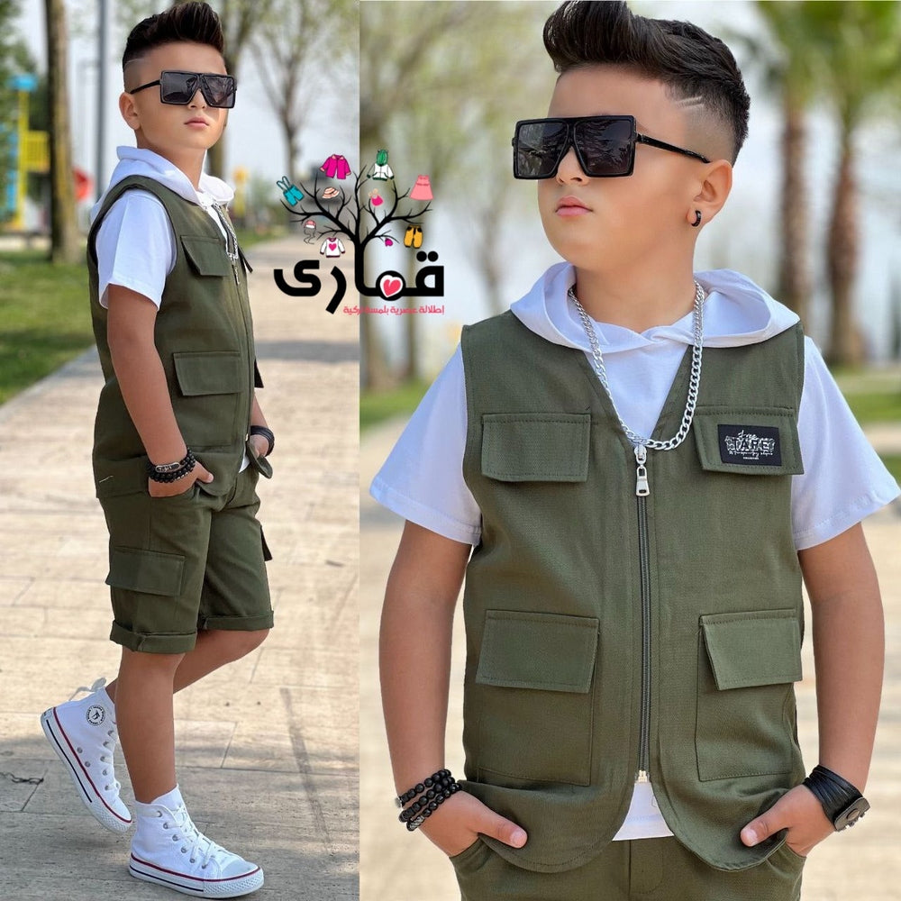 طقم ولادي صيفي 3 قطع شييك وفخم