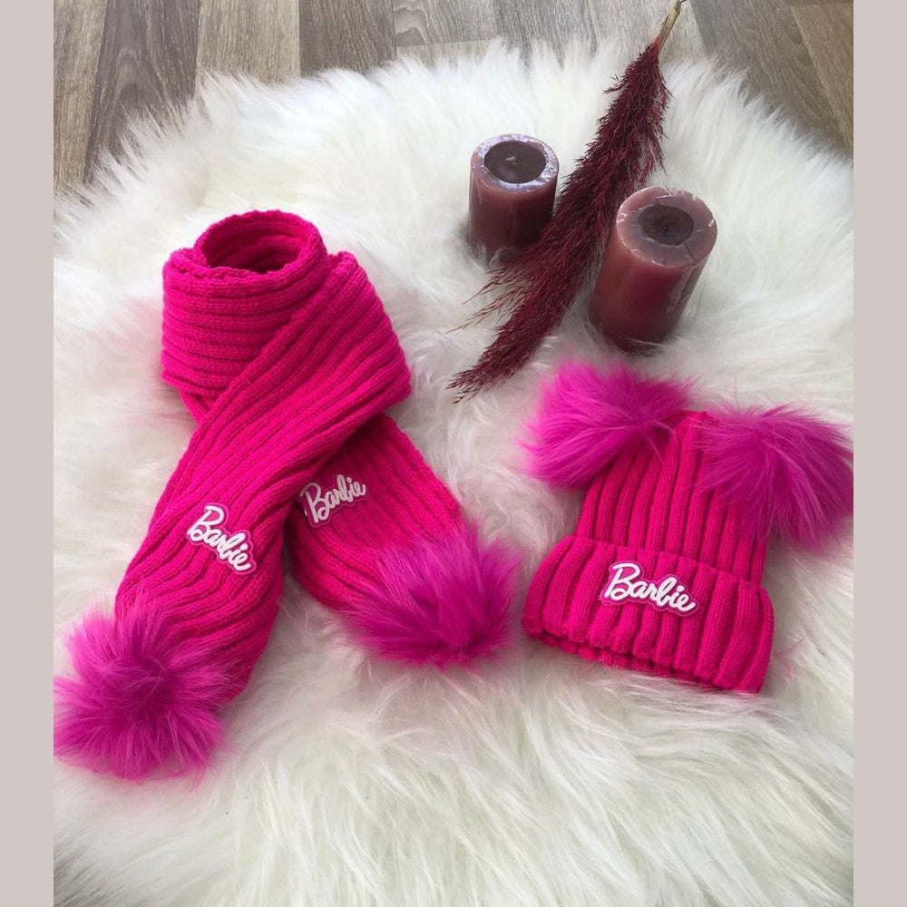 كوافي صوف مع الشال Barbie