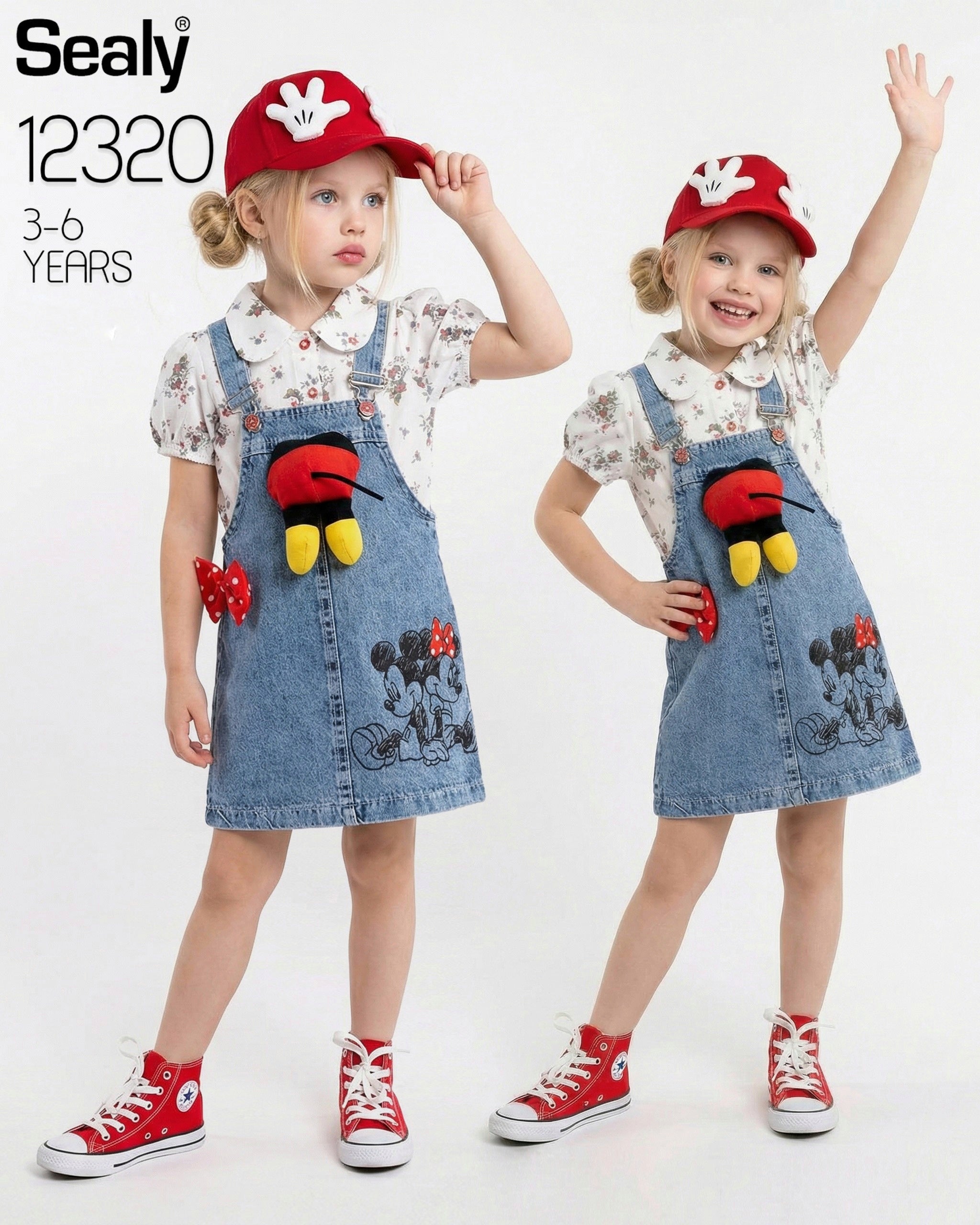 اجمل واشيك الشيالات البناتي الجينز بشكل ميمي ماوس مع الكاب🐭