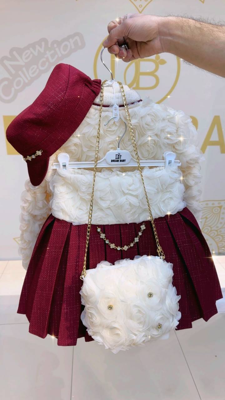 موديل الموسم (الترند): طقم "ليدي روز" الشتوي الفاخر 🤩🇹🇷