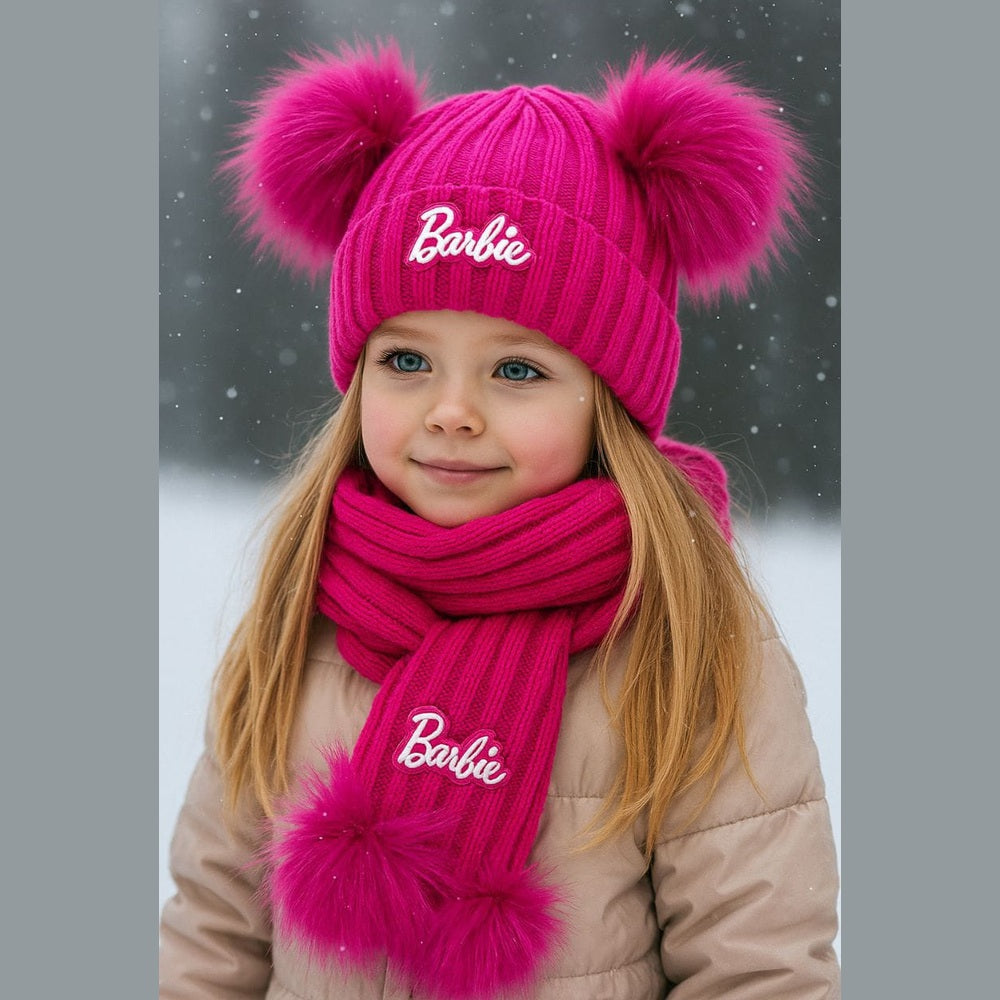 كوافي صوف مع الشال Barbie